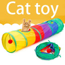 Collapsible (Foldable) Play Tunnel for Cats and Kittens – Stimulation, Exercise, and Anti-Stress Hideaway