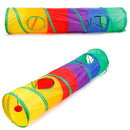 Collapsible (Foldable) Play Tunnel for Cats and Kittens – Stimulation, Exercise, and Anti-Stress Hideaway