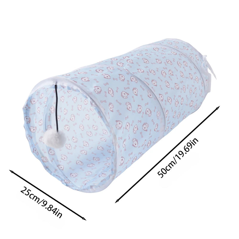 Collapsible (Foldable) Play Tunnel for Cats and Kittens – Stimulation, Exercise, and Anti-Stress Hideaway