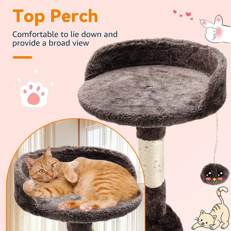 Passerscat Cat Trees Cat Climbing Frame For Indoor Cats Multi-Level With Scratching Posts Cat Tower Padded Top Perches and Condo