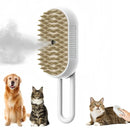 3-in-1 Steam Massaging Brush for Dogs and Cats – Spray, Floating Hair Removal, and Dry Bath