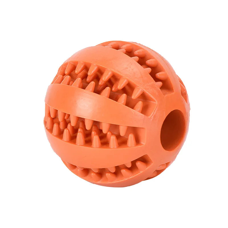 Indestructible Treat Dispensing Ball for Dogs – Natural Rubber, Dental Cleaning, and Anti-Boredom
