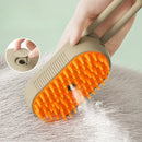 3-in-1 Steam Massaging Brush for Dogs and Cats – Spray, Floating Hair Removal, and Dry Bath