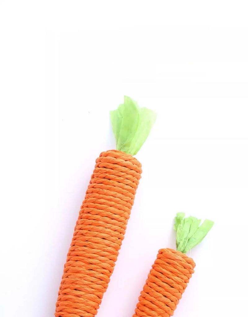 Plush Carrot Toy with Squeaker for Cats – Teething Stick, Anti-Anxiety, and Bite and Scratch Resistant