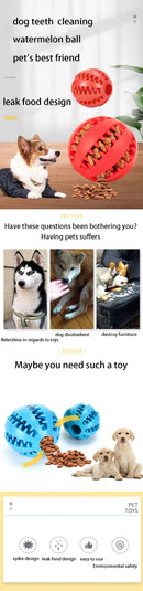 Indestructible Treat Dispensing Ball for Dogs – Natural Rubber, Dental Cleaning, and Anti-Boredom