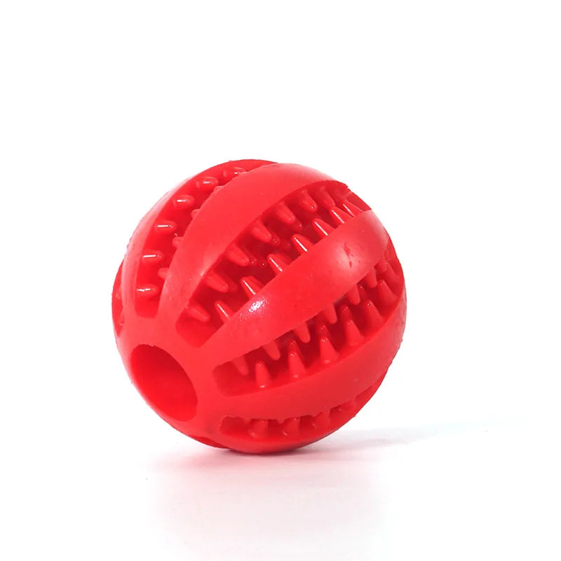 Indestructible Treat Dispensing Ball for Dogs – Natural Rubber, Dental Cleaning, and Anti-Boredom