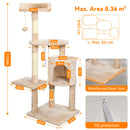 Passerscat Cat Trees Cat Climbing Frame For Indoor Cats Multi-Level With Scratching Posts Cat Tower Padded Top Perches and Condo