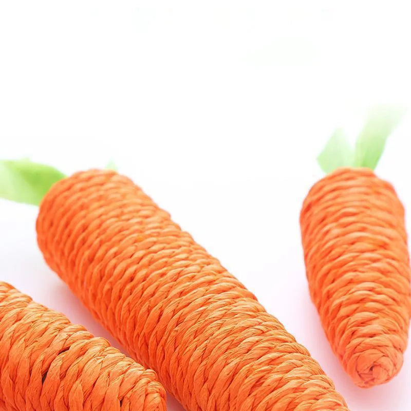 Plush Carrot Toy with Squeaker for Cats – Teething Stick, Anti-Anxiety, and Bite and Scratch Resistant