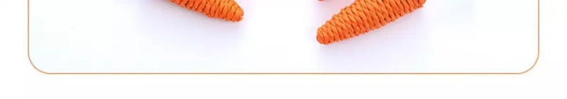 Plush Carrot Toy with Squeaker for Cats – Teething Stick, Anti-Anxiety, and Bite and Scratch Resistant