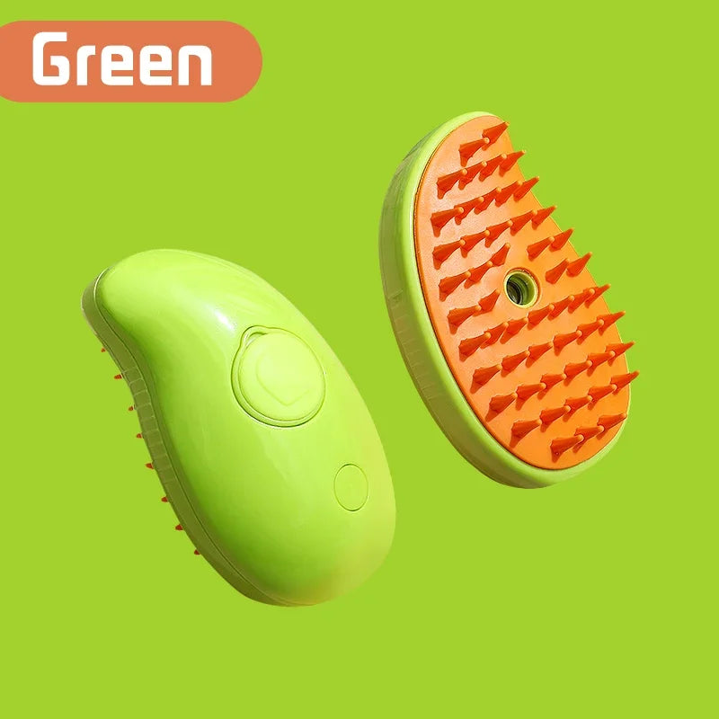 3-in-1 Steam Massaging Brush for Dogs and Cats – Spray, Floating Hair Removal, and Dry Bath