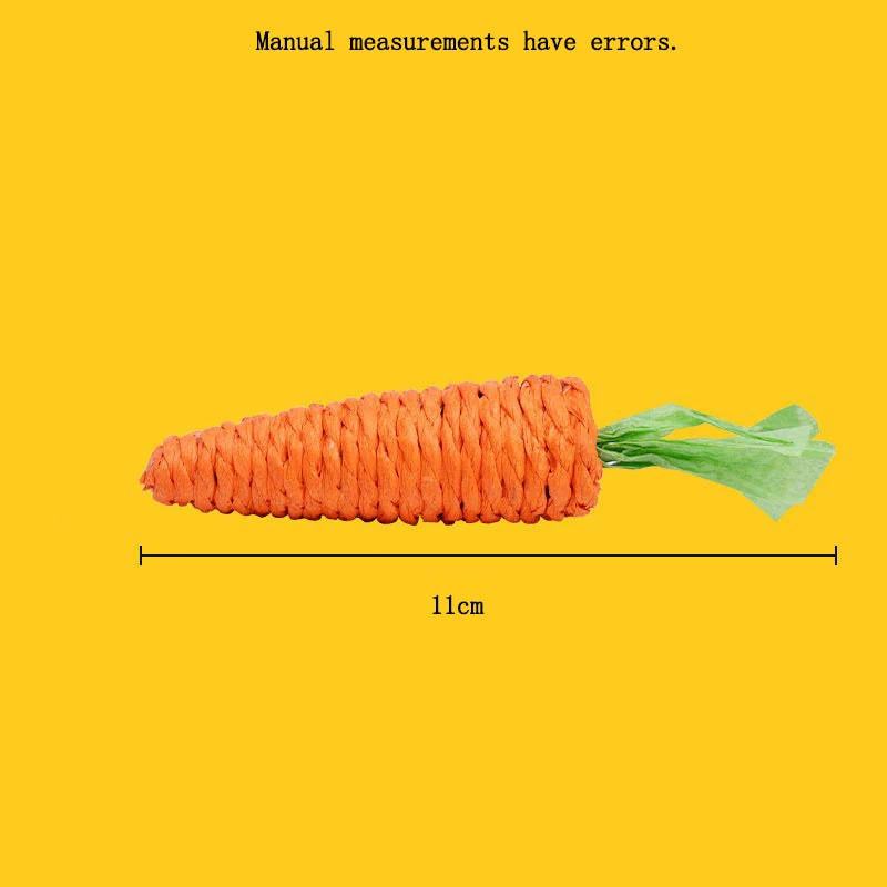 Plush Carrot Toy with Squeaker for Cats – Teething Stick, Anti-Anxiety, and Bite and Scratch Resistant