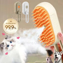 3-in-1 Steam Massaging Brush for Dogs and Cats – Spray, Floating Hair Removal, and Dry Bath