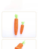 Plush Carrot Toy with Squeaker for Cats – Teething Stick, Anti-Anxiety, and Bite and Scratch Resistant