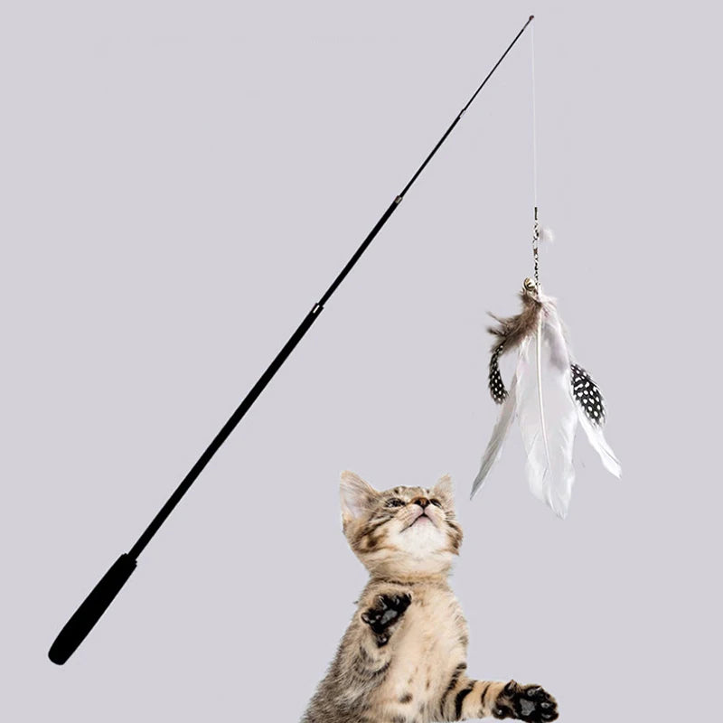 Extra-Long 1.8M Telescopic Wand for Cats – Anti-Boredom Toy, Scratch Resistant, and Maximum Exercise