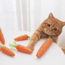 Plush Carrot Toy with Squeaker for Cats – Teething Stick, Anti-Anxiety, and Bite and Scratch Resistant