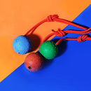 Indestructible Rubber Molar Ball with Rope for Dogs – Anti-Stress and Teeth Cleaning
