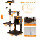 Passerscat Cat Trees Cat Climbing Frame For Indoor Cats Multi-Level With Scratching Posts Cat Tower Padded Top Perches and Condo