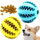 Indestructible Treat Dispensing Ball for Dogs – Natural Rubber, Dental Cleaning, and Anti-Boredom