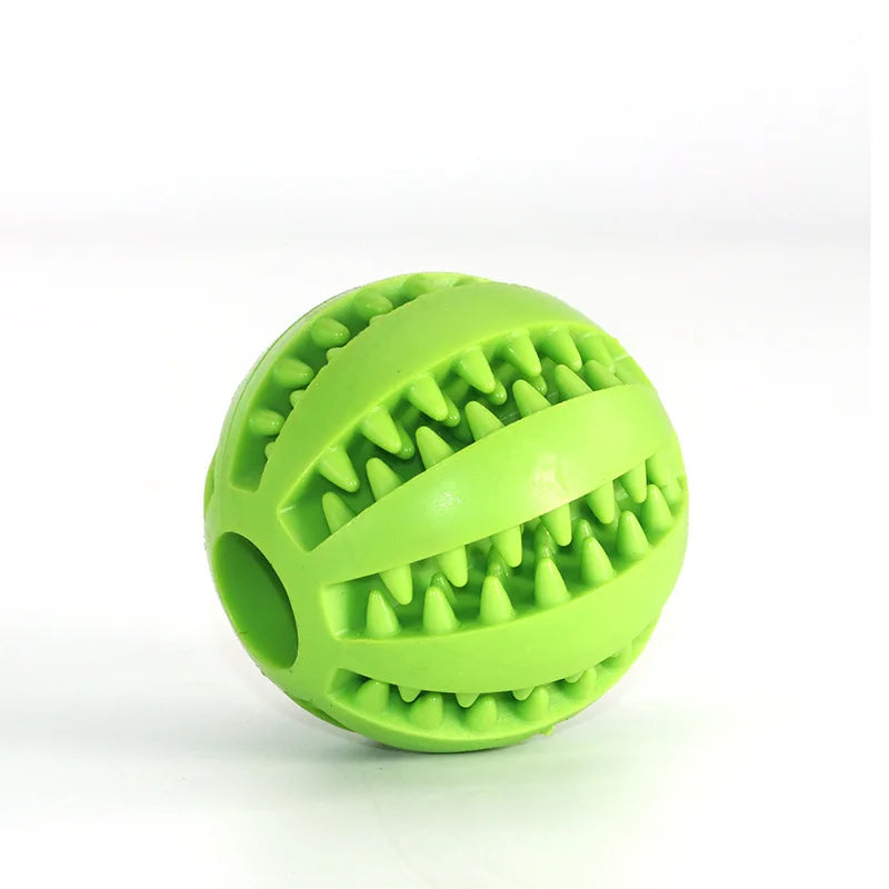 Indestructible Treat Dispensing Ball for Dogs – Natural Rubber, Dental Cleaning, and Anti-Boredom